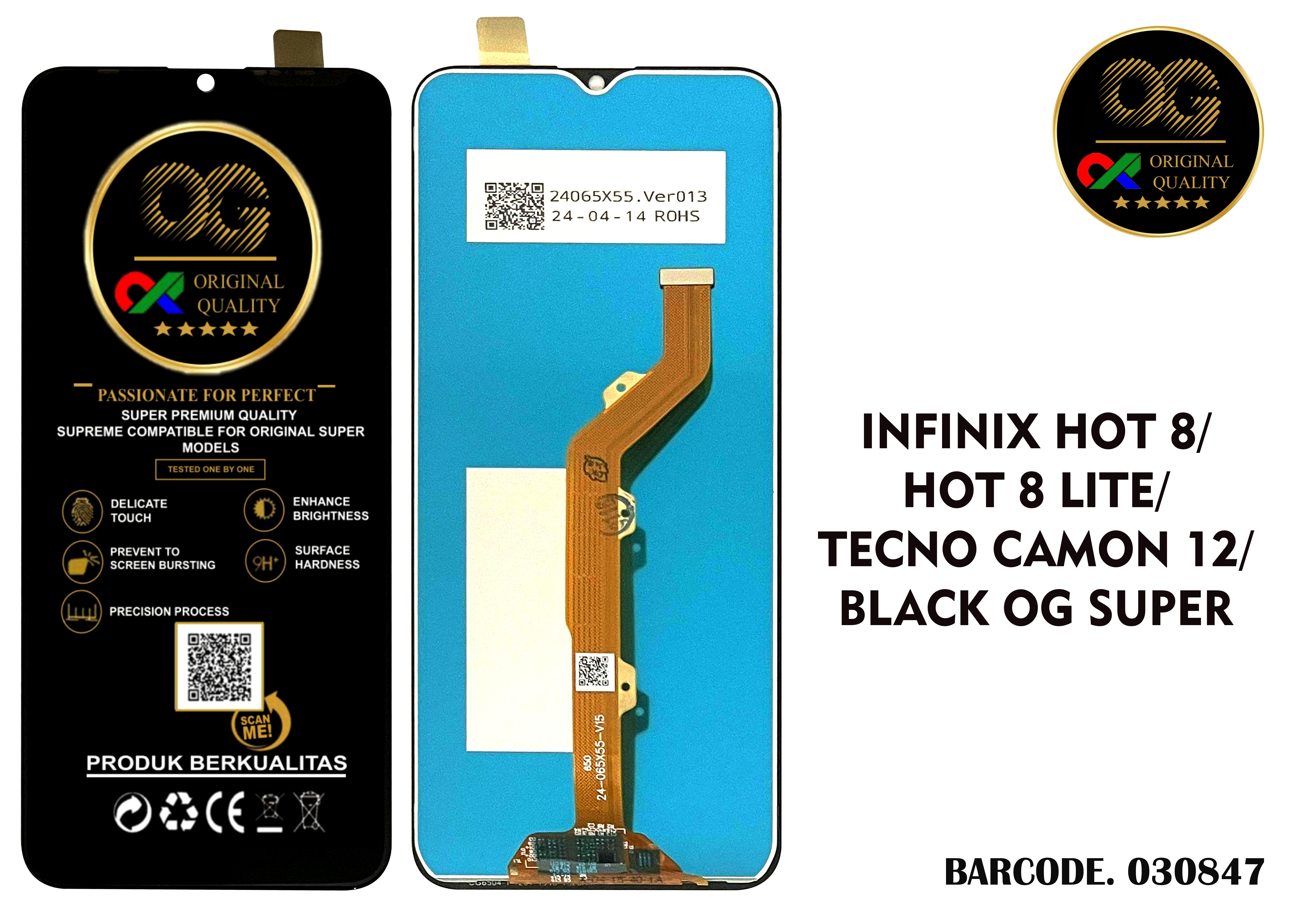 LCD Infinix Hot 8 / Hot 8 Lite X650 / Camon 12 / Spark 4 OG Super