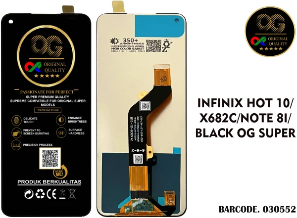 LCD Infinix Hot 10 X682 Note 8I X683 Spark 6 OG Super