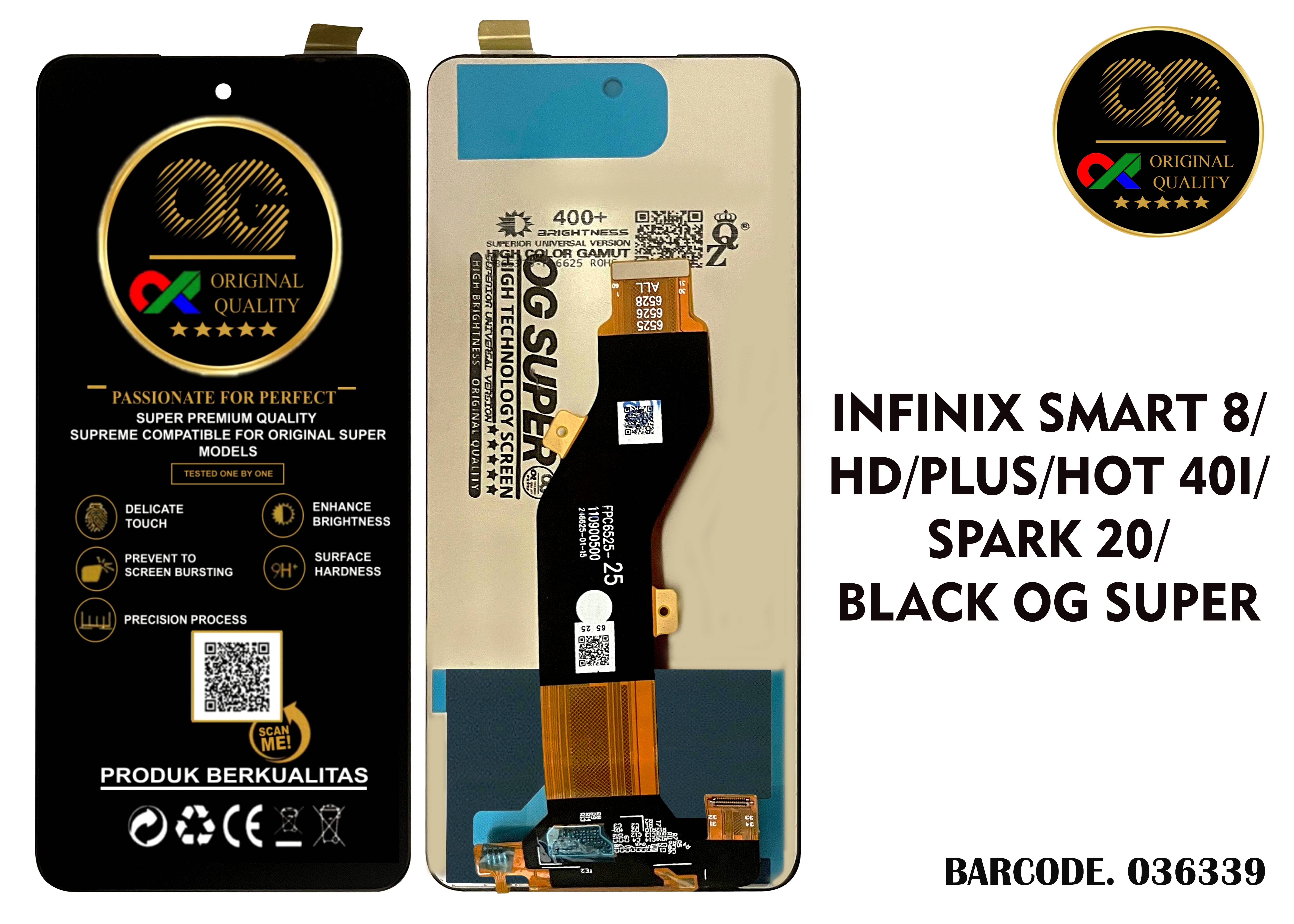 LCD Infinix Smart 8 / Hot 40I / Spark 20 / 20C / Itel P55 NFC 4G OG Super