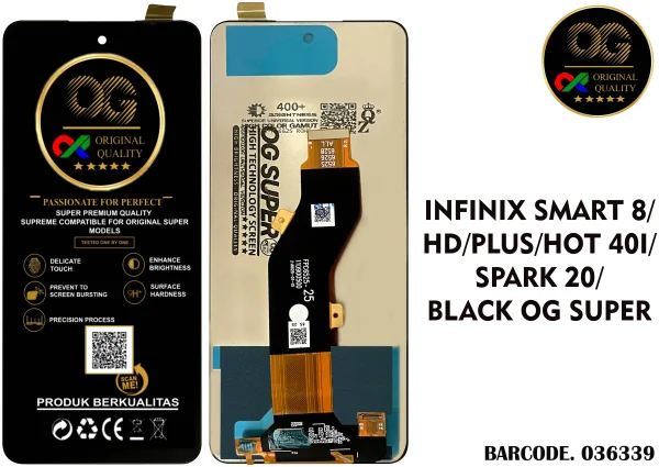 LCD Infinix Smart 8 / Hot 40I / Spark 20 / 20C / Itel P55 NFC 4G OG Super