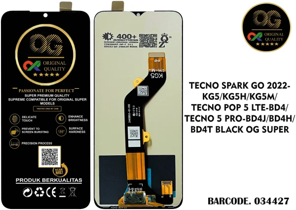 LCD Infinix Smart 6 X6511 / Pop 5 Lte 5 Pro / Spark Go 2022 OG Super