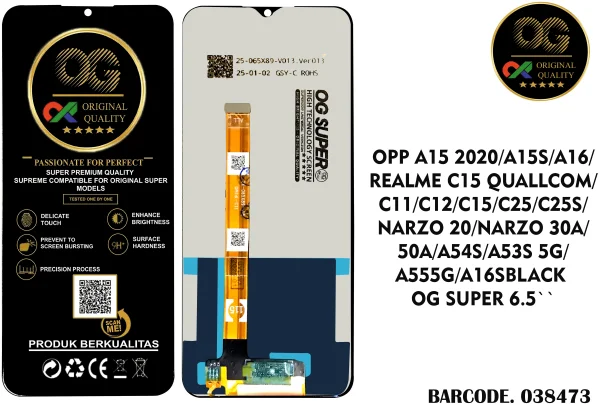 LCD Oppo A15 C11 C12 C15 Narzo 20 30A OG Super