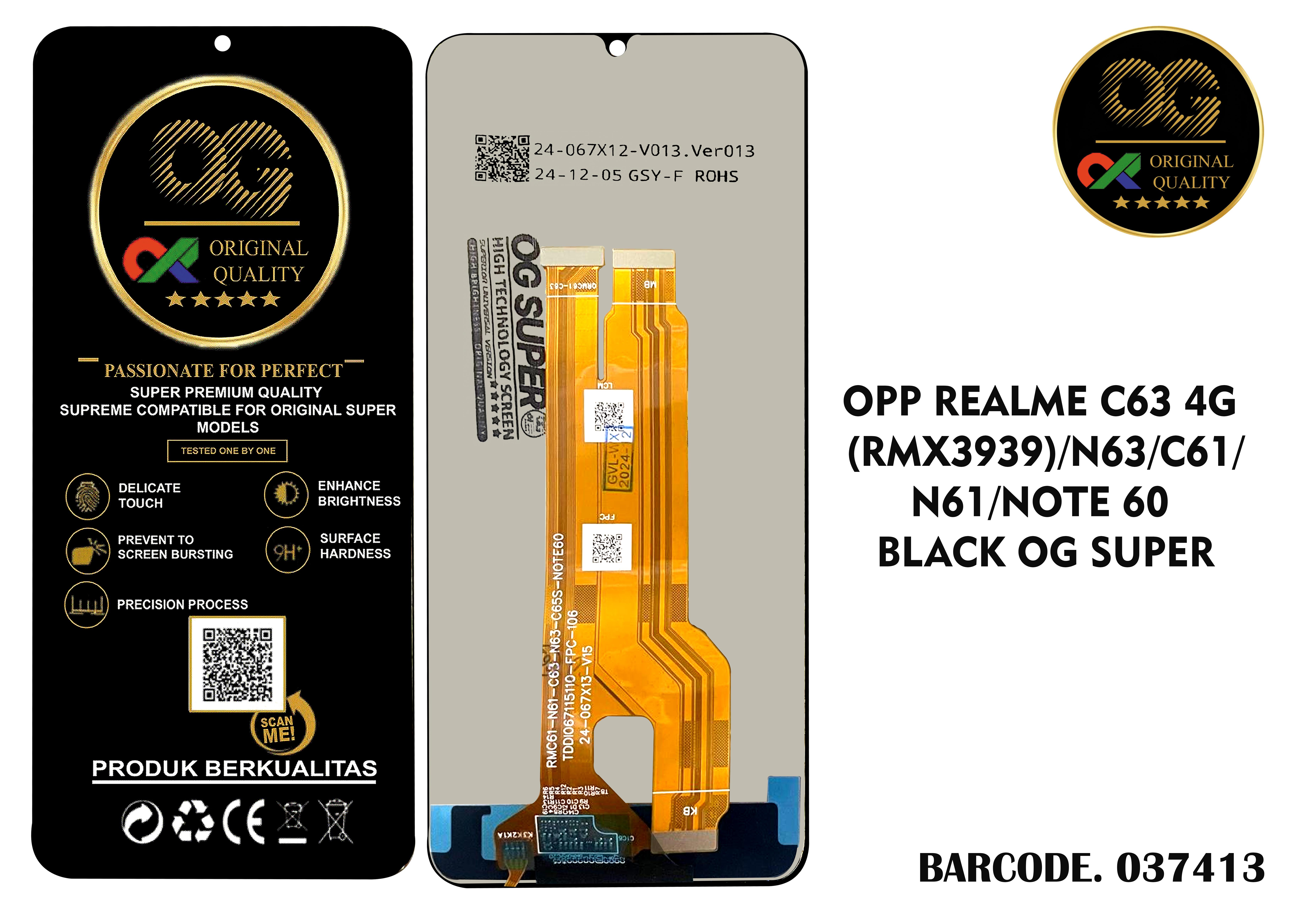 LCD Realme C63 4G / C61 / C65S / N63 / N65 / Nt 60 ( 2 Flexi ) OG Super
