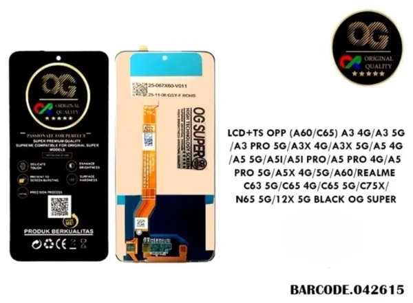 LCD Oppo Realme V50 / V60 / V60 Pro / V60S / Narzo 6X 5G / N55 / N65 5G OG Super