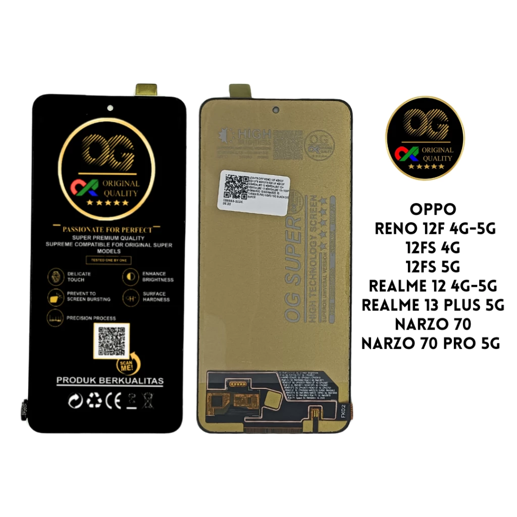 LCD Realme 12 4G / Realme 13 4G / 13 Plus 5G / Realme 14 5G / 14T 5G OG Super