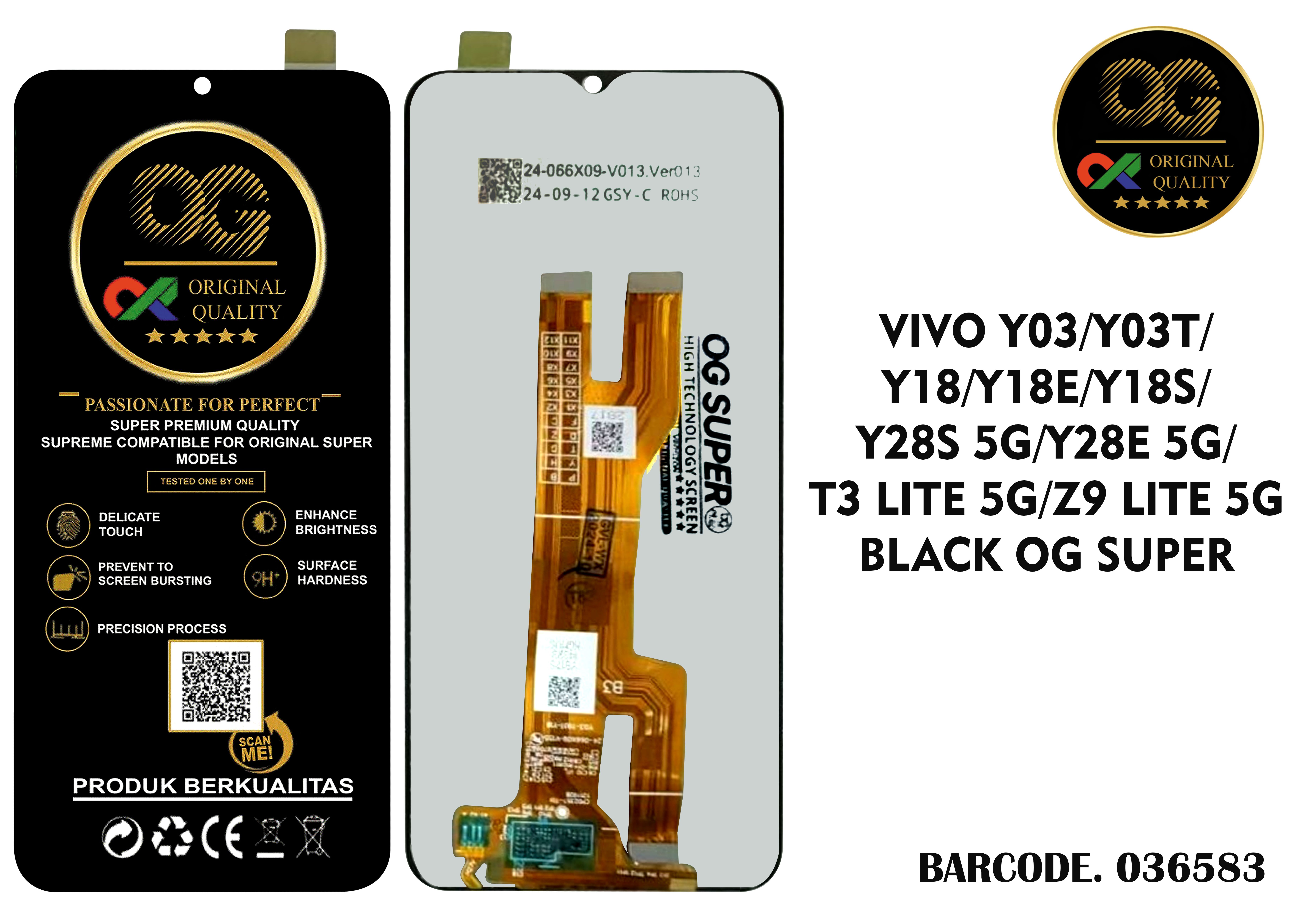 LCD Vivo Y03 / Y03T / Y18 / Y18E / Y18S / Y28S / Y28E / T3 Lite 5G OG Super
