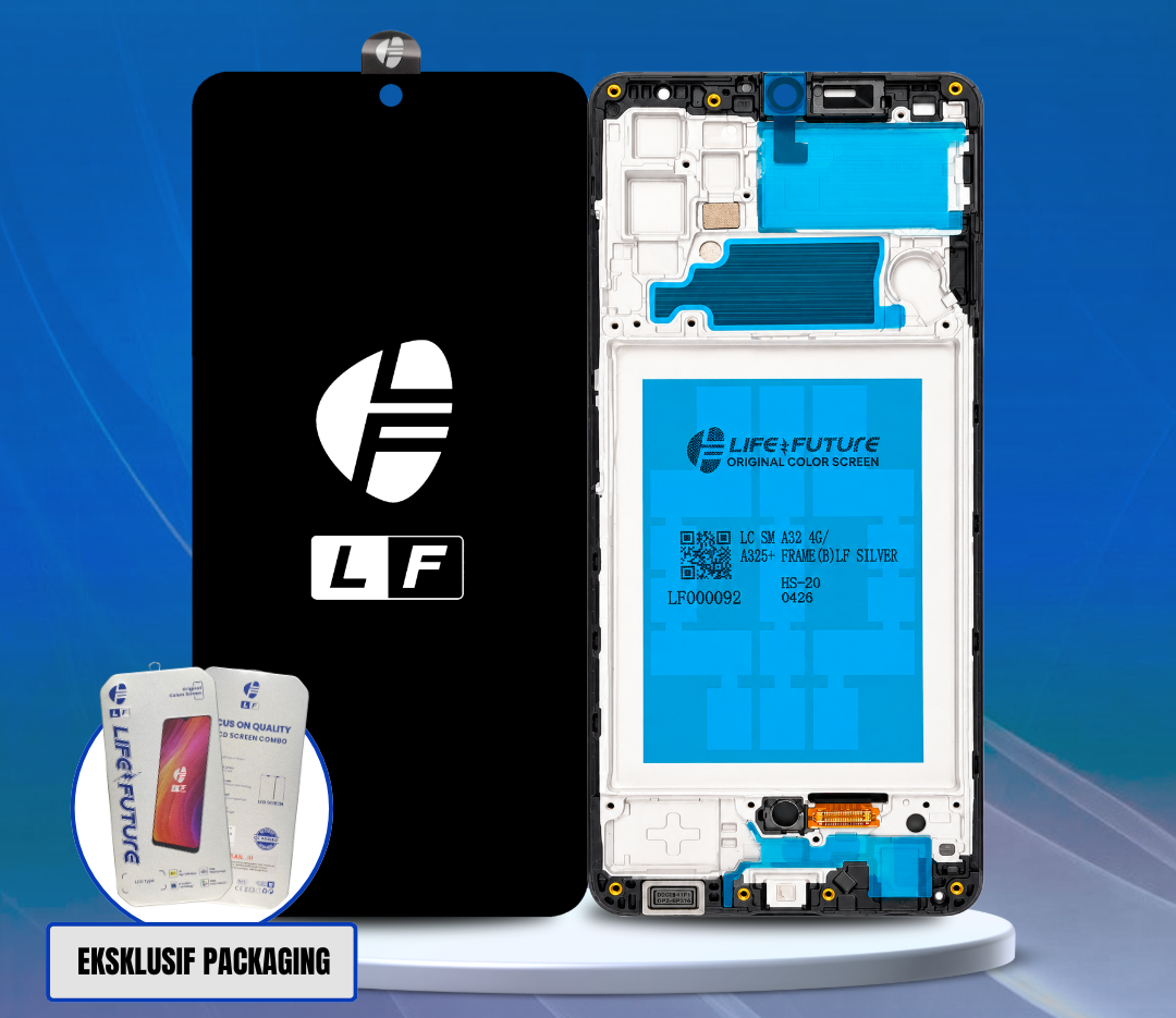 LCD Samsung A32 4G A325F ( + Frame ) Big Size OLED LF Silver