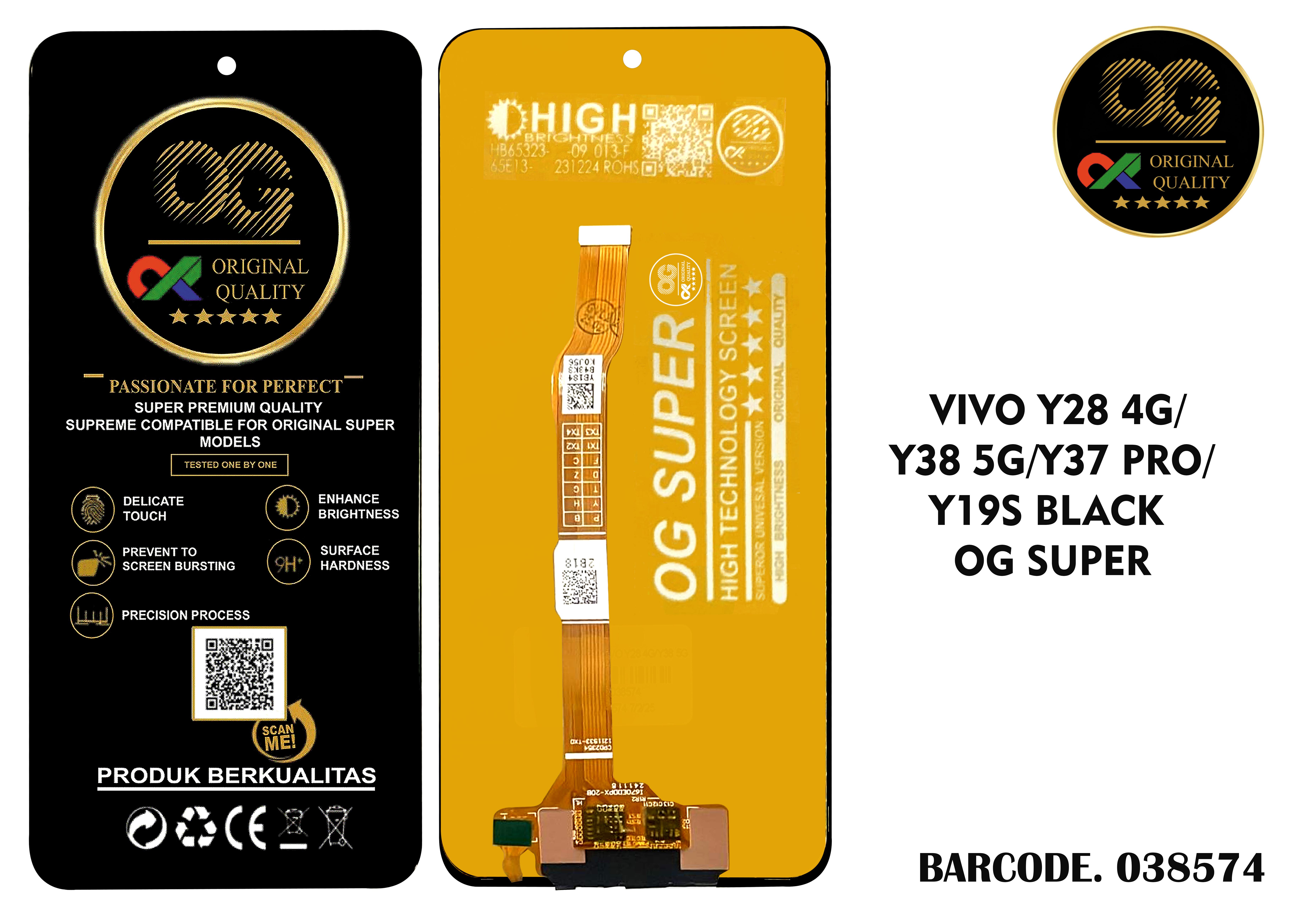 LCD Vivo Y19S / Y28 4G / Y29 4G / Y38 5G / Y39 5G / Y37 Pro / Y300I OG Super