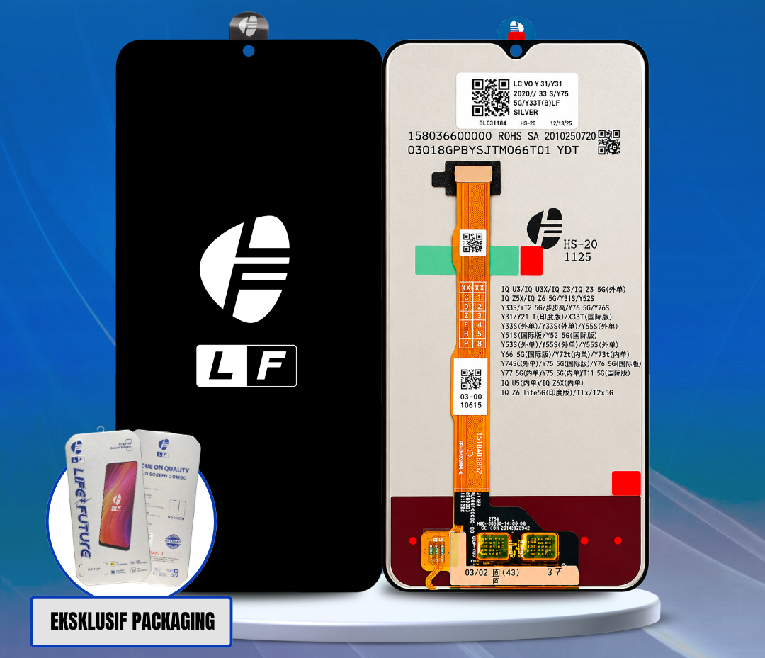 LCD Vivo Y33S / Y33T / Y21T / Y76S / Y76 5G / Y74S / T1X LF Silver