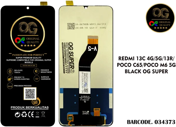 LCD Xiaomi Redmi 13C 4G / 13C 5G / 13R / Poco C65 / Poco M6 5G OG Super